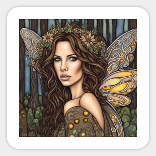 Kate Beckinsale as a fairy in the woods Sticker